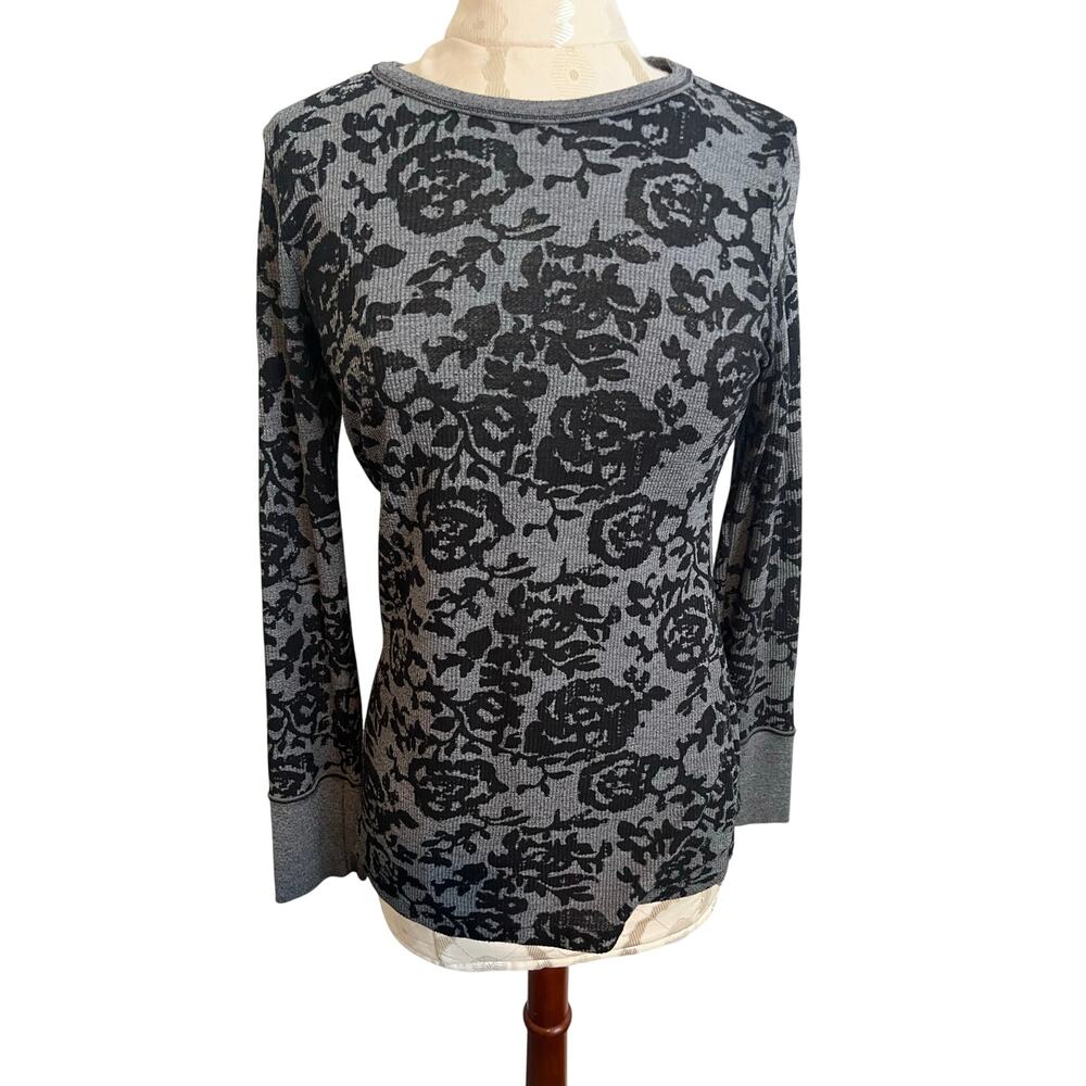 Columbia Omni-Wick Floral Long Sleeve Knit Top Medium